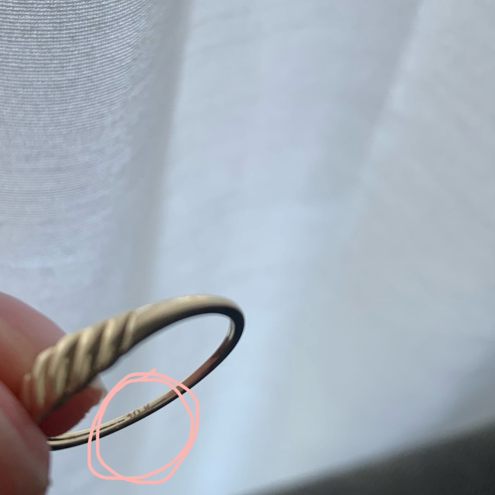 Solid Gold 10k Dainty Rings - Picture 5 of 6